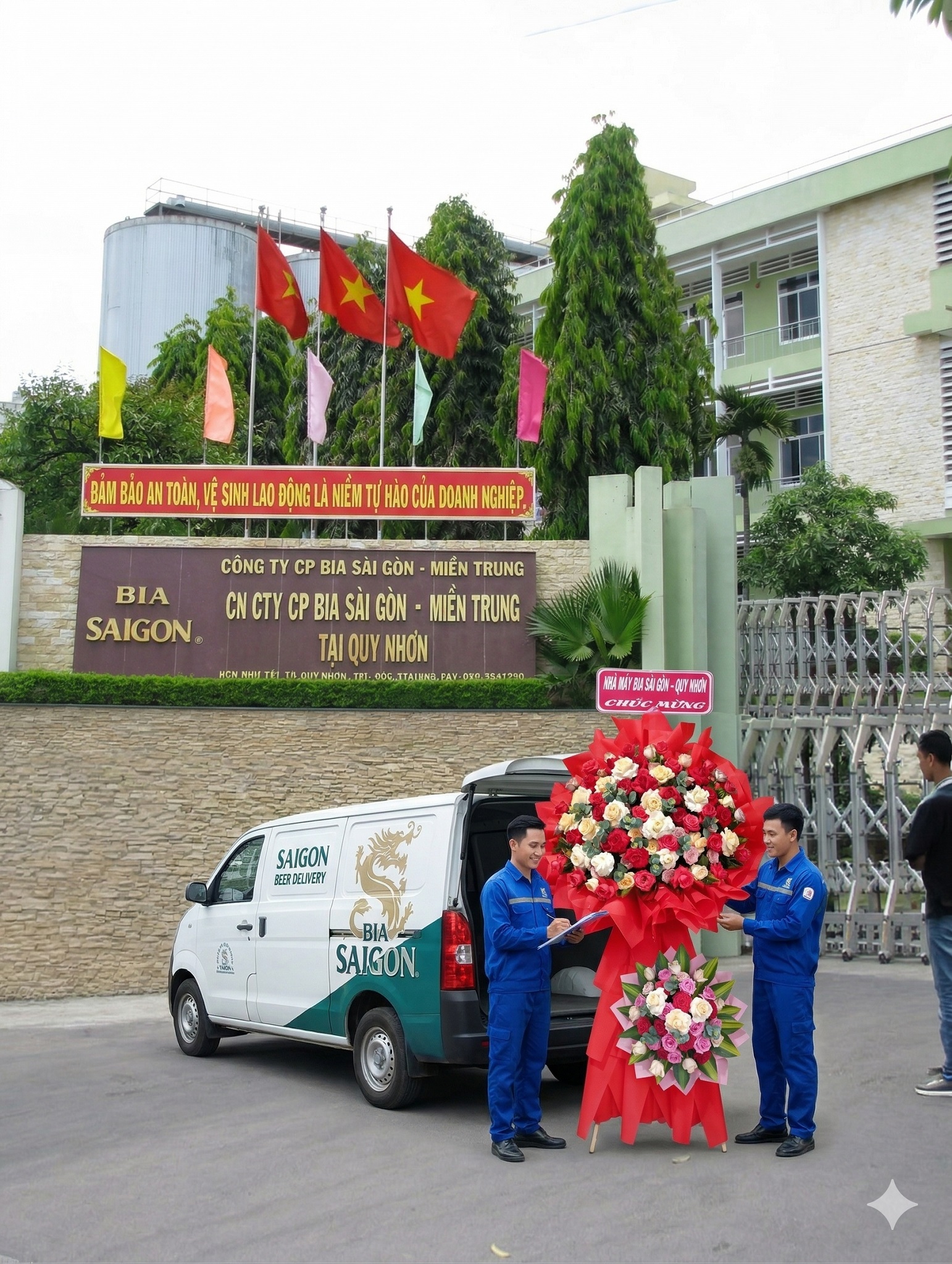 Mẫu hoa khai trương thực tế